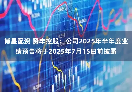 博星配资 贤丰控股：公司2025年半年度业绩预告将于2025年7月15日前披露