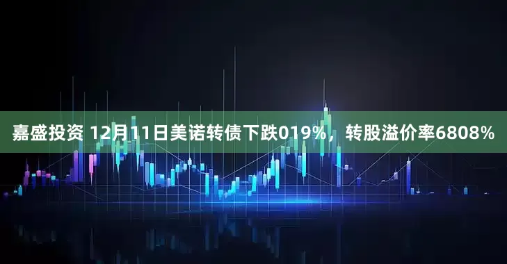 嘉盛投资 12月11日美诺转债下跌019%，转股溢价率6808%